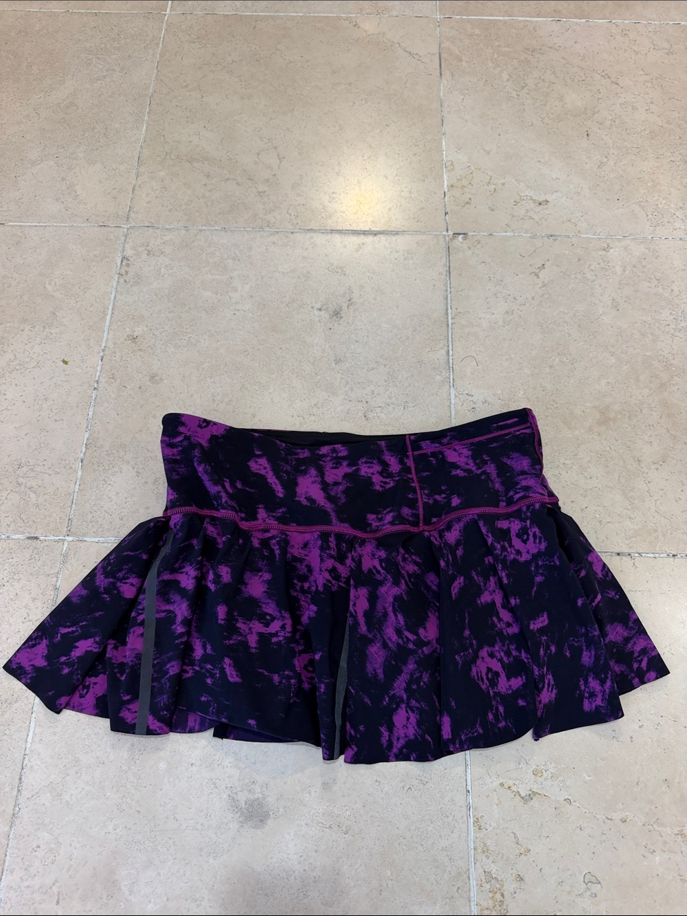 lululemon athletica Black and Purple Patterned Skater Skirt
